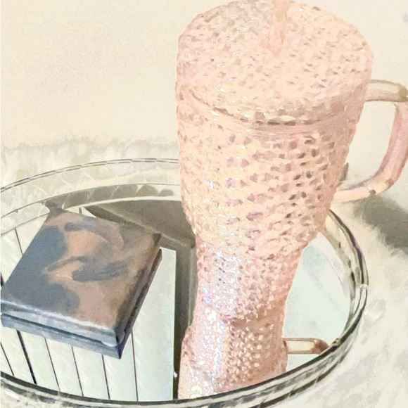 Handmade One of a Kind Abstract Coaster with Matching Tumbler BRAND NEW! - Picture 4 of 5